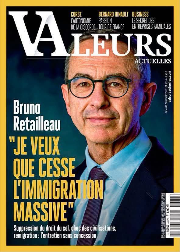 Image for the Tweet beginning: .@BrunoRetailleau à la Une du